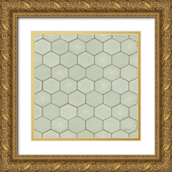 Lovell, Kathrine 20x20 Gold Ornate Wood Framed with Double Matting Museum Art Print Titled - Hex III
