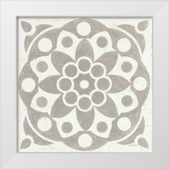 Lovell, Kathrine 26x26 White Modern Wood Framed Museum Art Print Titled - Winter Caravan Tile II