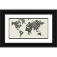 thumbnail image 1 of Lovell, Kathrine 32x18 Black Ornate Wood Framed with Double Matting Museum Art Print Titled - Kami Map - No Border, 1 of 4