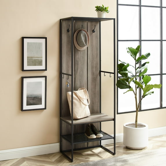 Lovelock Farmhouse Plank Hall Tree, Gray Wash