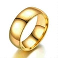 thumbnail image 1 of Lovelords 8mm Simple Ring Classic Smooth 14k Yellow Gold Wedding Engagement Rings For Women and Men Jewelry, 1 of 6