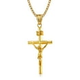 thumbnail image 1 of Lovelords Fashion Crucifix Jesus Christ Men Jewelry 14K Gold Cross Pendant With Neck Chain Necklaces For Man Women, 1 of 7