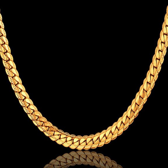 Lovelords Hot Sale Antique Flat Snake Chain Necklace 6mm 14K Yellow Gold Choker Long Chains For Women Men Jewelry