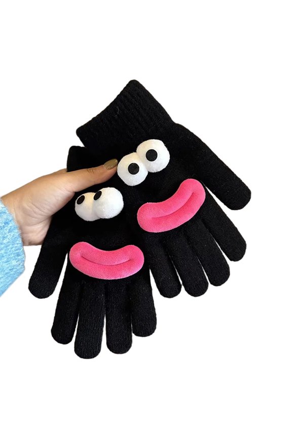 Lovely 3D Sausage Mouth Screentouch Gloves Warm and Flexible Cuffs Gloves for Student Autumn Winter Fashion Hand Gloves