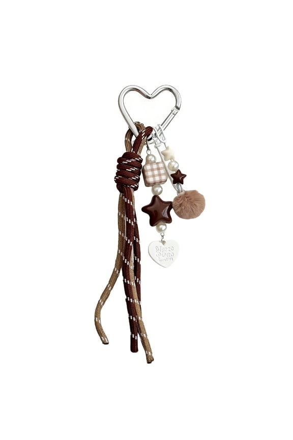 Lovely Acrylic Keychain for Women Girls Featuring Music Note Butterfly Heart Star Charm Alloy Accessory