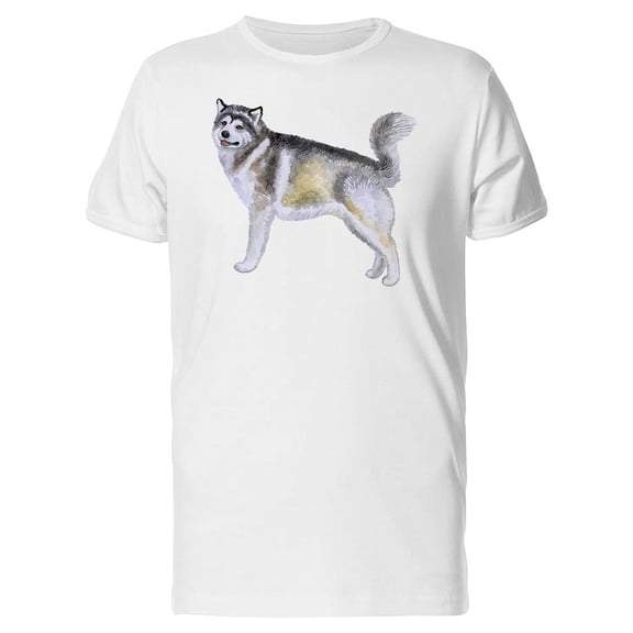 Lovely Alaskan Malamute Dog T-Shirt Men -Image by Shutterstock, Male Medium