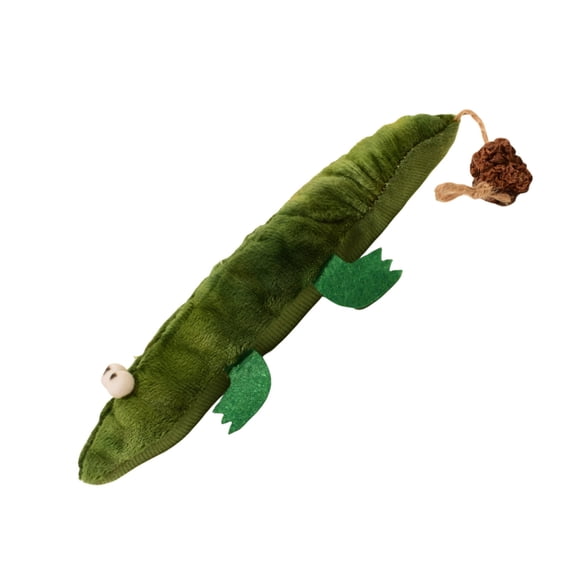 Lovely Alligator Shape Cats Chewing Teething Toy With Natural Catmint Filling Promotes Active Kittens Indoor Enrichment