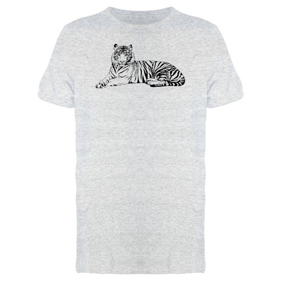 Lovely Amazing Tiger Sketch Tee Men's -Image by Shutterstock