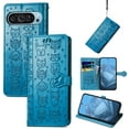 thumbnail image 1 of Lovely Animal Pattern Wallet Flip Case for Google Pixel 8 Pro, PU Leather Magnetic Closure Card Holder Lanyard Kickstand Phone Cover for Google Pixel 8 Pro, Blue, 1 of 10