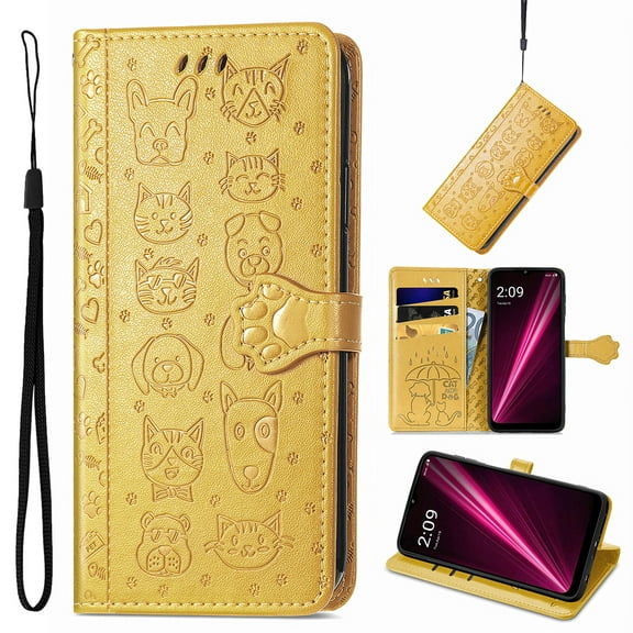 Lovely Animal Pattern Wallet Flip Case for Samsung Galaxy S25 Ultra, PU Leather Magnetic Closure Card Holder Lanyard Kickstand Phone Cover for Samsung Galaxy S25 Ultra, Yellow