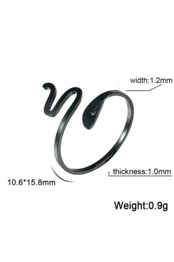 Lovely Animal Snake Rings Minimalist Rings Stainless Steel Jewelry Gifts