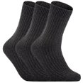 thumbnail image 1 of Lovely Annie 3 Pairs High-Performance Men's Wool Crew Socks Moisture Wicking Socks Perfect for Athletic Biking on Winter & Cold Weather Size 6-9(Dark Gray), 1 of 2