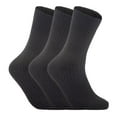 thumbnail image 1 of Lovely Annie 3 Pairs High-Performance Men's Wool Crew Socks Moisture Wicking Socks Perfect for Athletic Biking on Winter & Cold Weather Size 6-9Black, 1 of 2