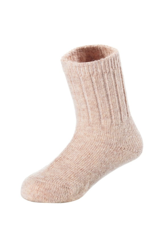 Baby Toddler Children 2 Pairs Wool Tube Socks Solid 3 Sizes 0Y-6Y