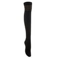 thumbnail image 1 of Lovely Annie Big Girl's 1 Pair Over-the-Knee Thigh High Knee High Cotton Socks Size L/XLCoffee Strip, 1 of 4