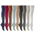 thumbnail image 1 of Lovely Annie Big Girl's 3 Pairs Exquisite Thigh High Cotton Socks A1025 Size 6-9, 1 of 4