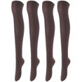 thumbnail image 1 of Lovely Annie Big Girl's 4 Pairs Over Knee High Thigh High Thigh High Cotton Socks Size L/XL, 1 of 4