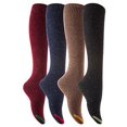 thumbnail image 1 of Lovely Annie Big Girl's 4 Pairs Pack Knee-High Cotton Boot Socks H158212 Size L/XL(4 Color w/o Grey), 1 of 4