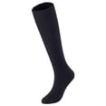 thumbnail image 1 of Lovely Annie Big Girl's & Women's 1 Pairs Knee High Wool Socks | Comfy, Cozy and Fancy Leg Warmer Stockings AFS05 Size L/XL(Black), 1 of 7