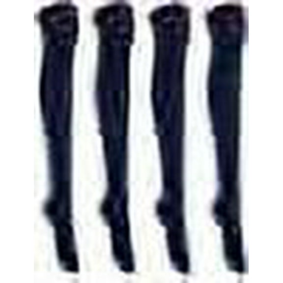 Lovely Annie Big Girl's Women's 3 Pairs Incredible Durable Super Soft Unique Over Knee High Thigh High Cotton Socks Size 6-9 A1023(Navy)