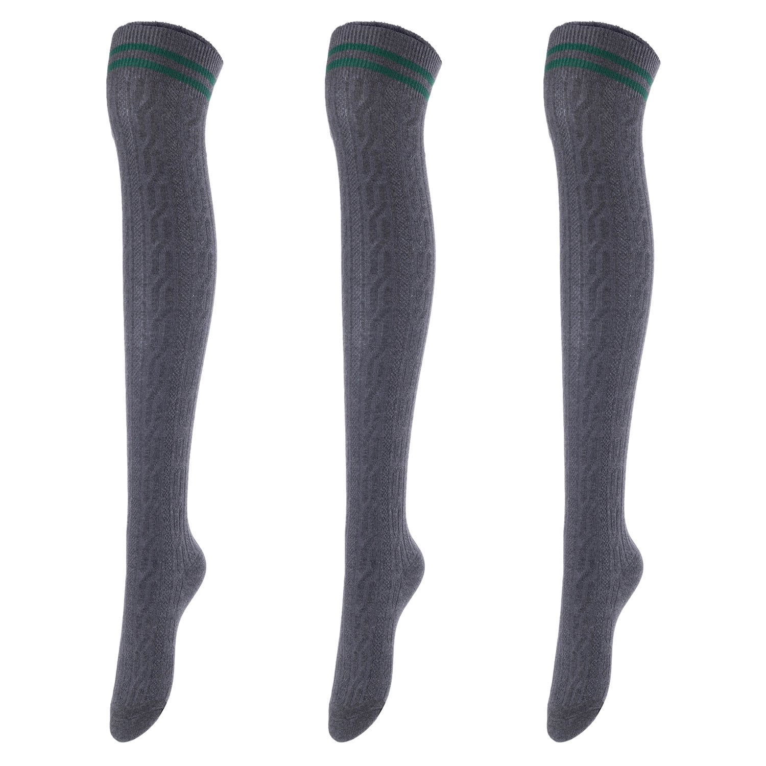 Lovely Annie Big Girl's Women's 3 Pairs Over Knee High Thigh High ...