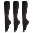 thumbnail image 1 of Lovely Annie Big Girls Women's 3 Pairs Cute High Knee Cotton Socks, Cozy Fluffy Fancy with a Wide Color and Size Range Size 6-9 L158212-3p(Black), 1 of 4