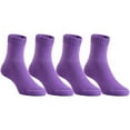 thumbnail image 1 of Lovely Annie Children's 4 Pairs Superior Quality Cotton Socks - Fascinating and Refined Crew Socks - Sweat Permeable - Perfect for Sports Size 3Y-5YPurple, 1 of 2