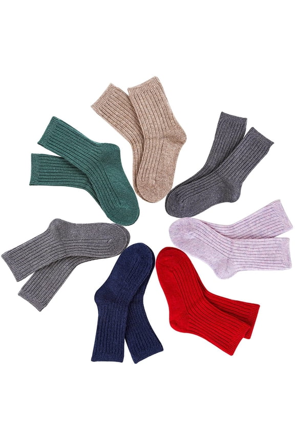 Children's 6 Pairs Pack Wool Socks Random Color