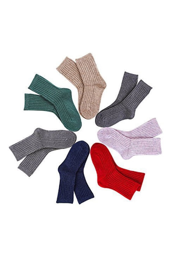 Children's 6 Pairs Pack Wool Socks Size 6M-2Y Random Boy Color