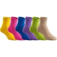 thumbnail image 1 of Lovely Annie Children's 6 Pairs Superior Quality Cotton Socks - Fascinating and Refined Crew Socks - Perfect for Sports Size 0Y-1Y Multi Color, 1 of 2