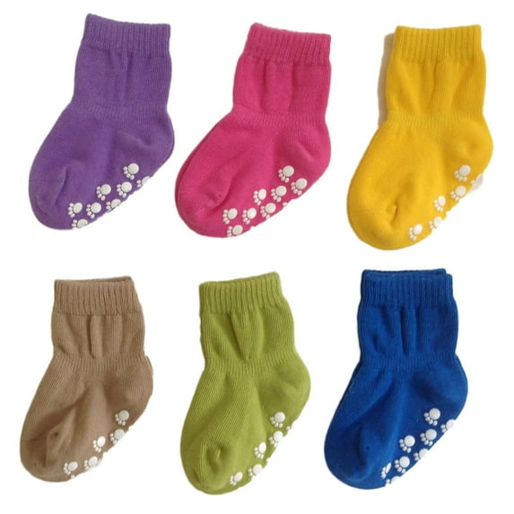 Lovely Annie Children's 6 Pairs Superior Quality Cotton Socks - Fascinating and Refined Crew Socks - Perfect for Sports Size 3Y-5Y Girl Color