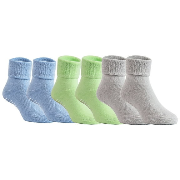 Lovely Annie Children's 6 Pairs Superior Quality Cotton Socks - Fascinating and Refined Crew Socks Size 1Y-3Y Random Boy Colors
