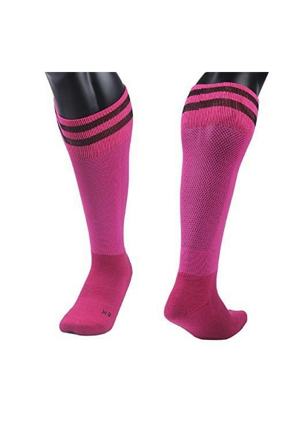 Girls' 1 Pair Knee High Sports Socks for Baseball/Soccer/Lacrosse 003 XXSRose