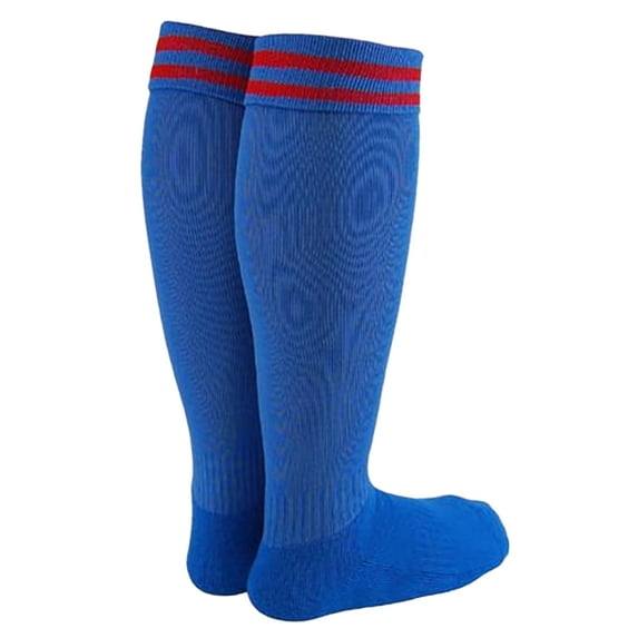 Lovely Annie Girls' 2 Pairs Knee High Sports Socks for Baseball/Soccer/Lacrosse 002 S Blue