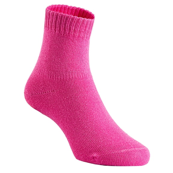 Lovely Annie Girls Children 4 Pairs Pack Non Slip Pure Cotton Socks 0Y-1Y(Rose)