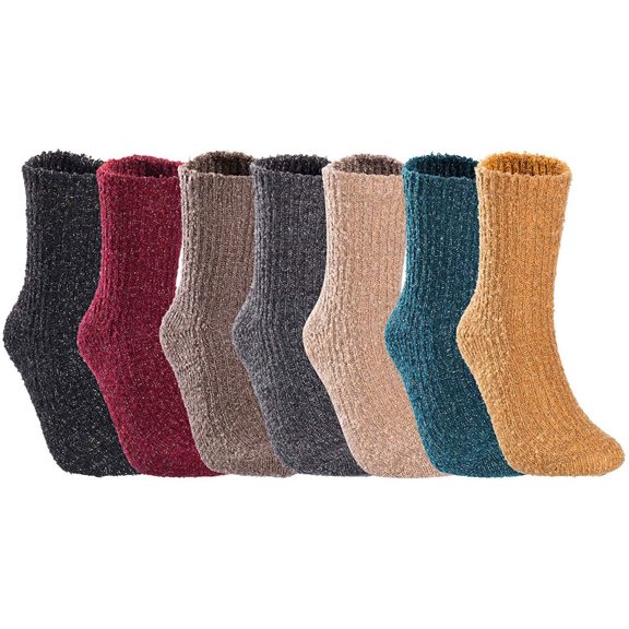 Lovely Annie Big Girls Women's Wool Crew Socks with Unique Designs L1878 Size 5-11