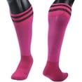 thumbnail image 1 of Lovely Annie Men's 1 Pair Knee High Sports Socks for Baseball/Soccer/Lacrosse 003 M(Rose), 1 of 5