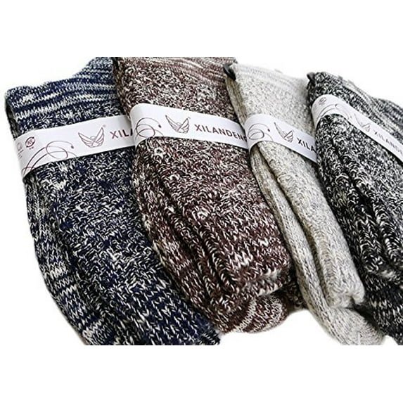 Lovely Annie Men's 4 Pairs Pack Combed Cotton Color Socks Size 7-114 Color