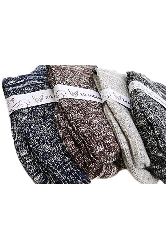 Men's 4 Pairs Pack Combed Cotton Color Socks Size 7-114 Color