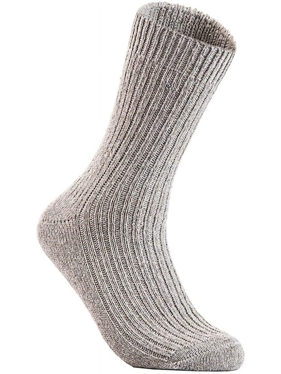 Men's 5 Pairs Wool Socks One Size 7-9 Light Gray