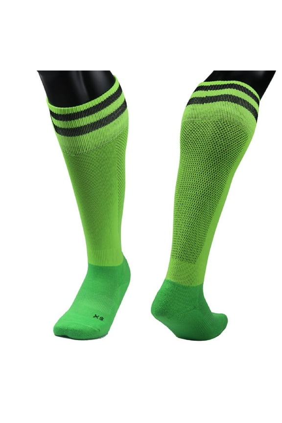 Unisex Children 1 Pair Knee High Sports Socks for Baseball/Soccer/Lacrosse 003 XXSGreen