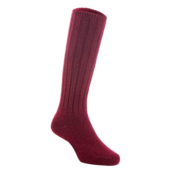 Lovely Annie Unisex Children 3 Pairs Knee Length Wool Socks Size 0-2Y(Wine)