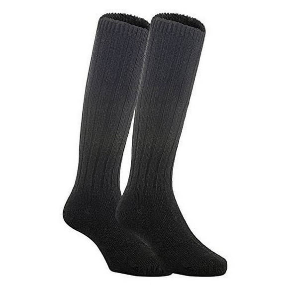 Lovely Annie Unisex Children 3 Pairs Knee Length Wool Socks Size 4-6Y(Black)