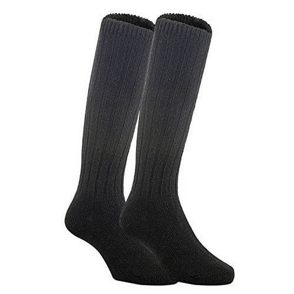 Lovely Annie Unisex Children 3 Pairs Knee Length Wool Socks Size 4-6Y(Black)