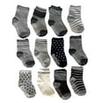 thumbnail image 1 of Lovely Annie Unisex Children 6 Pairs Pack Non-Skid Cotton Socks Random Color, 1 of 11