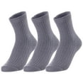 thumbnail image 1 of Lovely Annie Unisex Children's 3 Pairs Thick & Warm, Comfy, Durable Wool Crew Socks. Perfect as Winter Snow Sock and All Seasons LK08 Size 0Y-2Y Red, 1 of 3