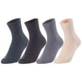 thumbnail image 1 of Lovely Annie Unisex Children's 4 Pairs Thick & Warm, Comfy, Durable Wool Crew Socks. Perfect as Winter Snow Sock and All Seasons LK08 Size 9Y-11Y (Assorted), 1 of 4