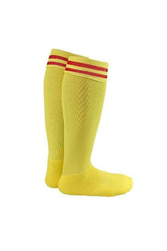 1 Pair Durable Lightweight Knee High Sports Socks XL002 Size L (Yellow)