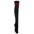 thumbnail image 1 of Lovely Annie Women's 1 Pair Over-the-Knee Thigh High Knee High Cotton Socks Size 4.5-8.5(Red Strip), 1 of 4