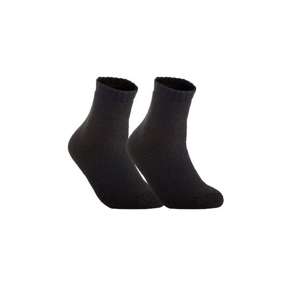 Lovely Annie Women's 2 Pairs Extra Thick Wool Socks Solid(Black)